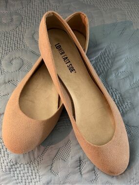 LOWER EAST SIDE Tan Suede Slip-On Flats